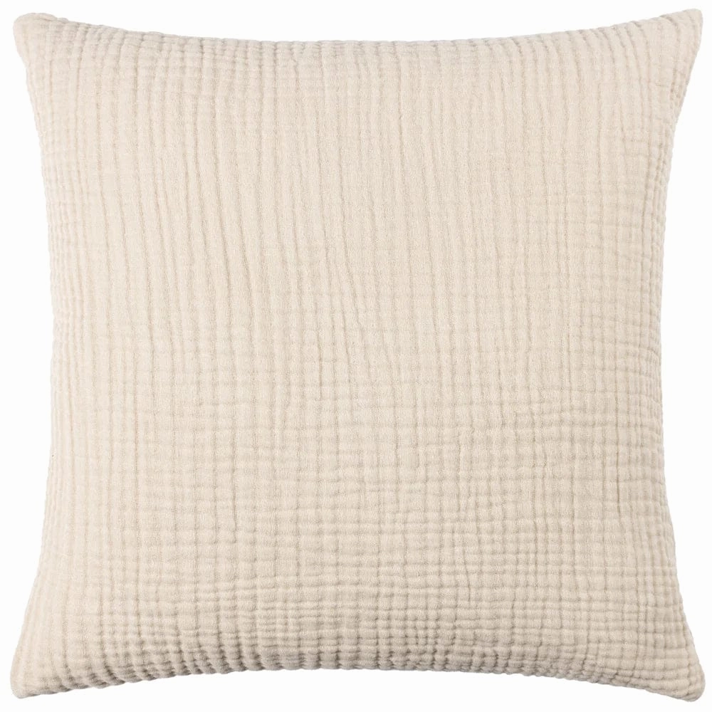 Yard Lark Muslin Crinkle Cotton Cushion Natural