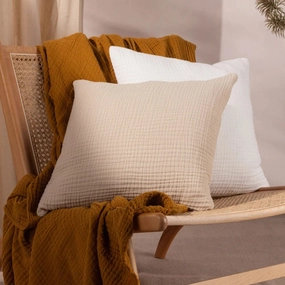 Yard Lark Muslin Crinkle Cotton Cushion Natural Bedding,luxury bedding sets