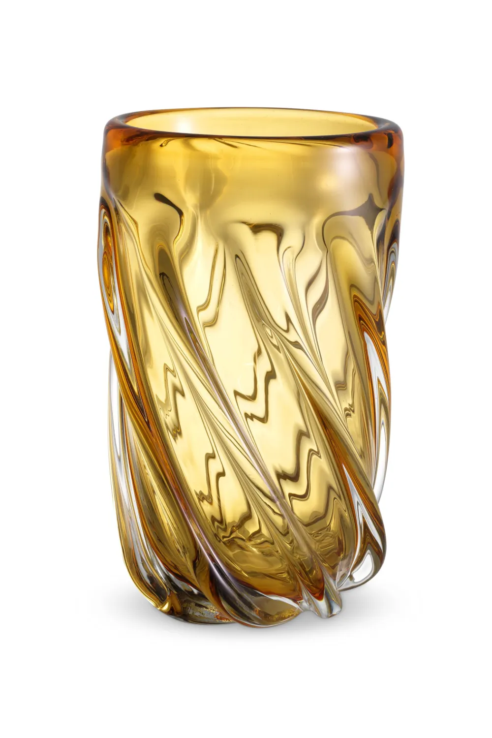 Yellow Hand-Blown Glass Vase | Eichholtz Angelito - L Vase,Glass Vase