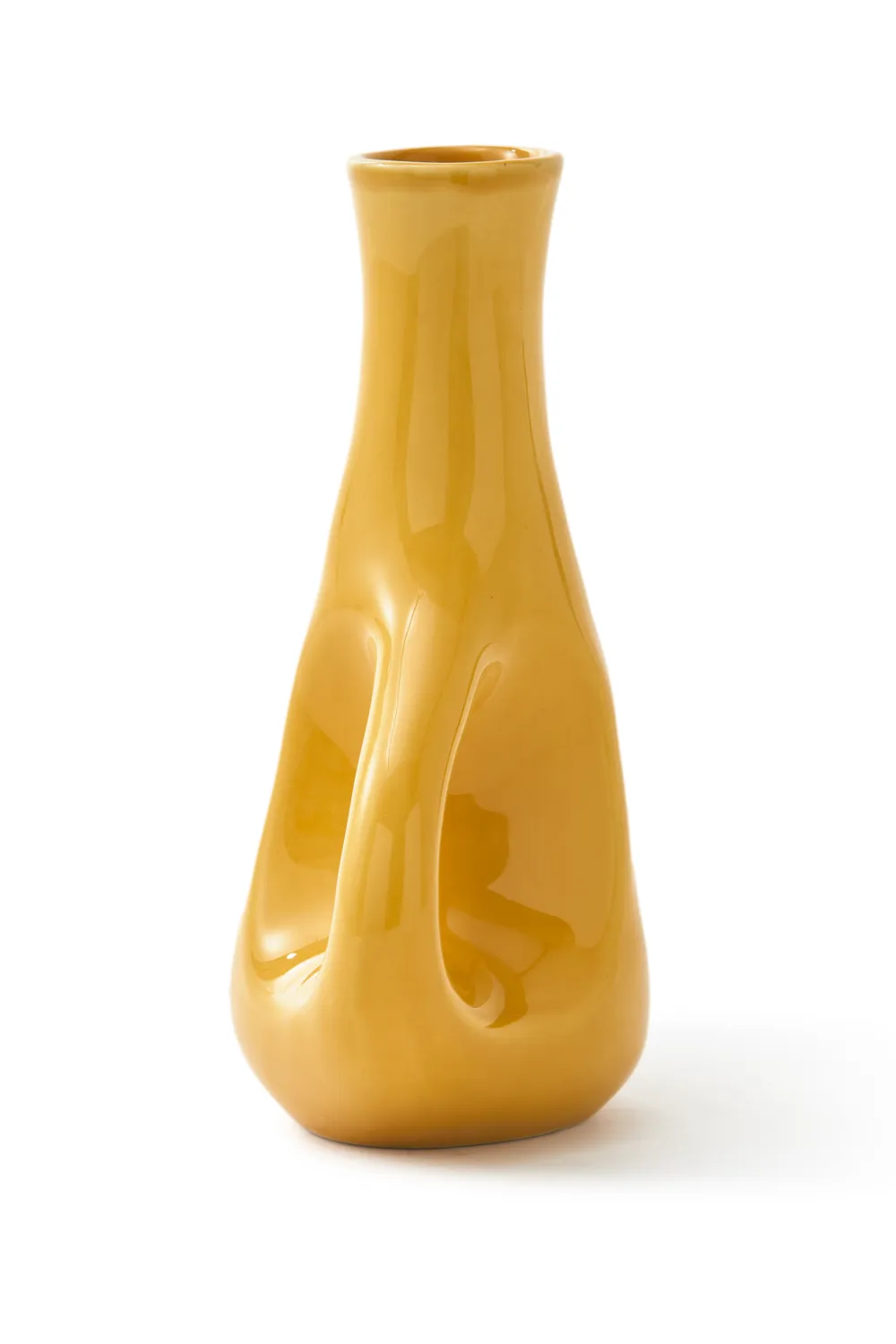 Yellow Stoneware Vase M | Pols Potten Three Ears