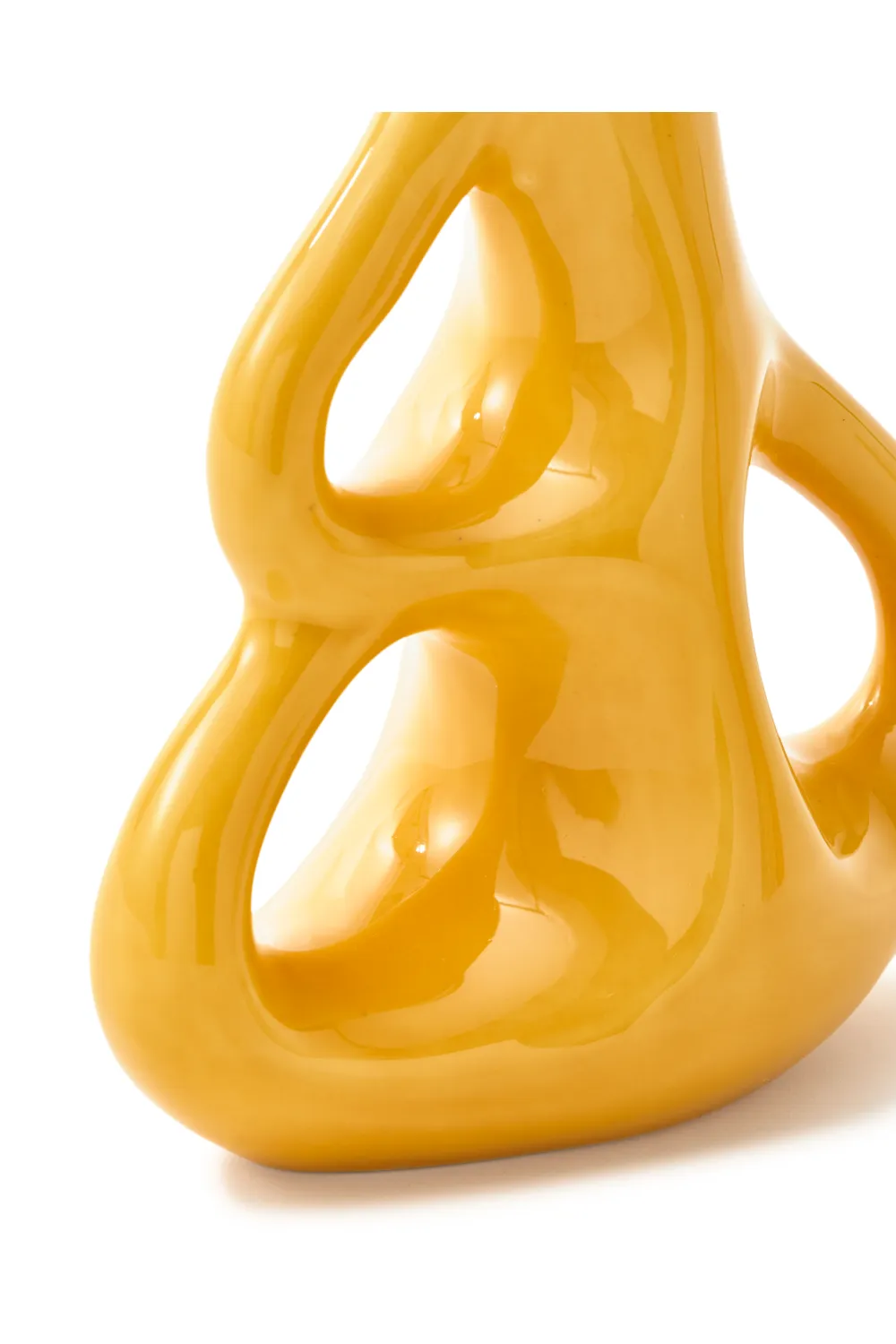 Yellow Stoneware Vase M | Pols Potten Three Ears