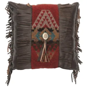 Yosemite Southwest Fringed Leather Pillow storage cart, utility cart