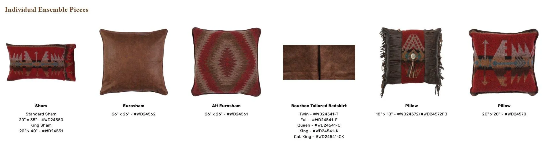 Yosemite Wampum Bedspreads   Ensemble Options