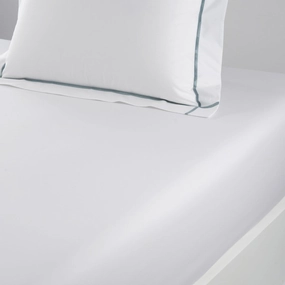 Yves Delorme Roma Blanc Fitted Sheet Bedding,luxury bedding sets