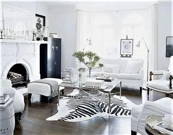 Zebra Print Cowhide Accent Pillows