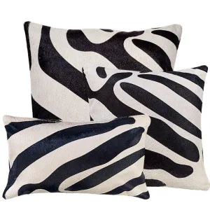 Zebra Print Cowhide Pillows storage cart, utility cart
