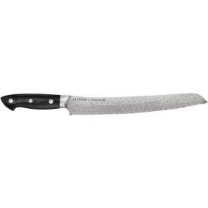 Zwilling 10-inch Kramer Euro Stainless Bread Knife 1019631 jute rug, burlap rug
