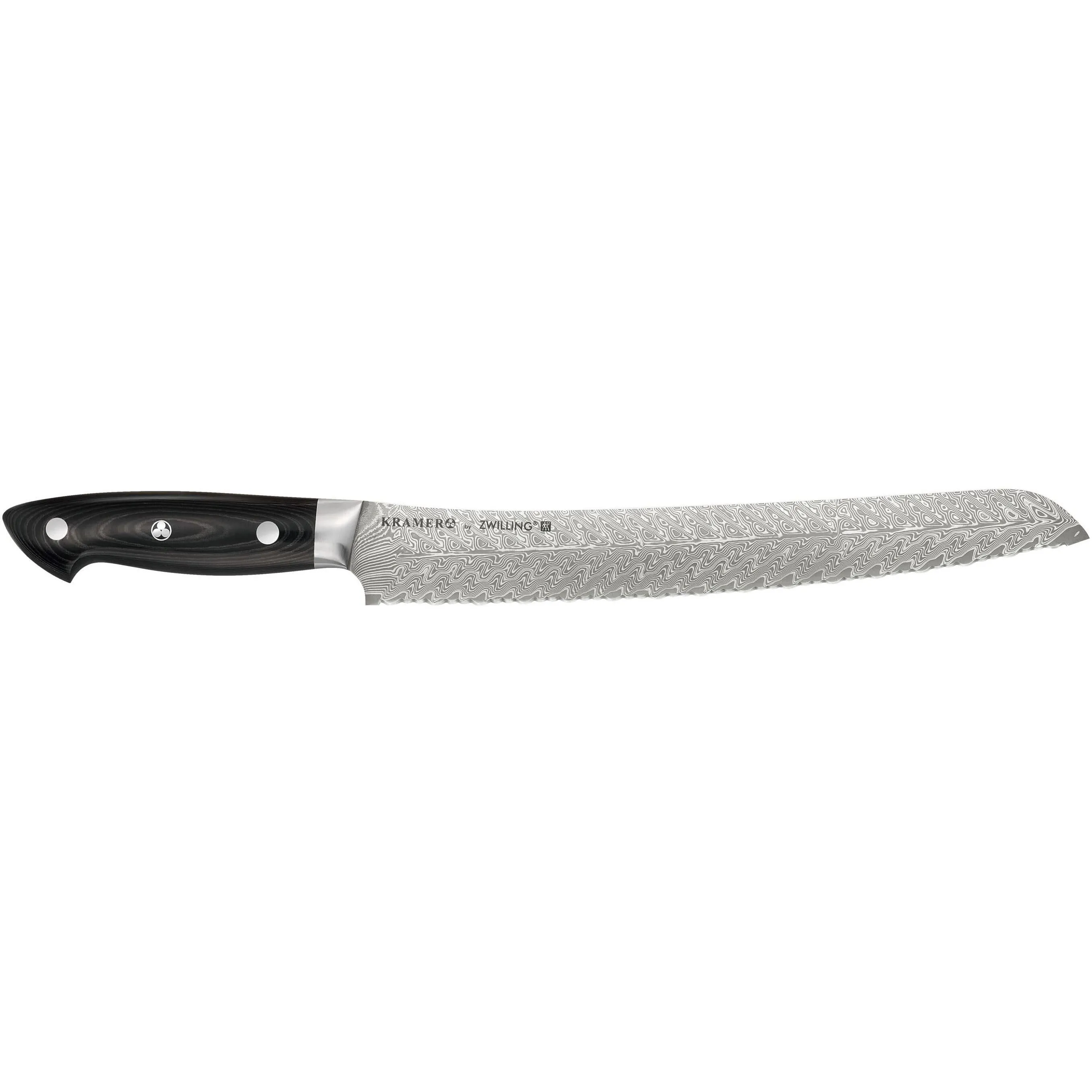 Zwilling 10-inch Kramer Euro Stainless Bread Knife 1019631 jute rug, burlap rug