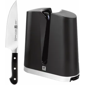 Zwilling 2-Piece V-Edge Sharpener and Pro Chef's Knife Set 1019164 jute rug, burlap rug