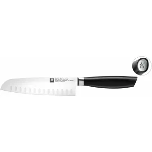 Zwilling 7-inch ALL*STAR Santoku Knife - Sliver Logo 1020801 jute rug, burlap rug