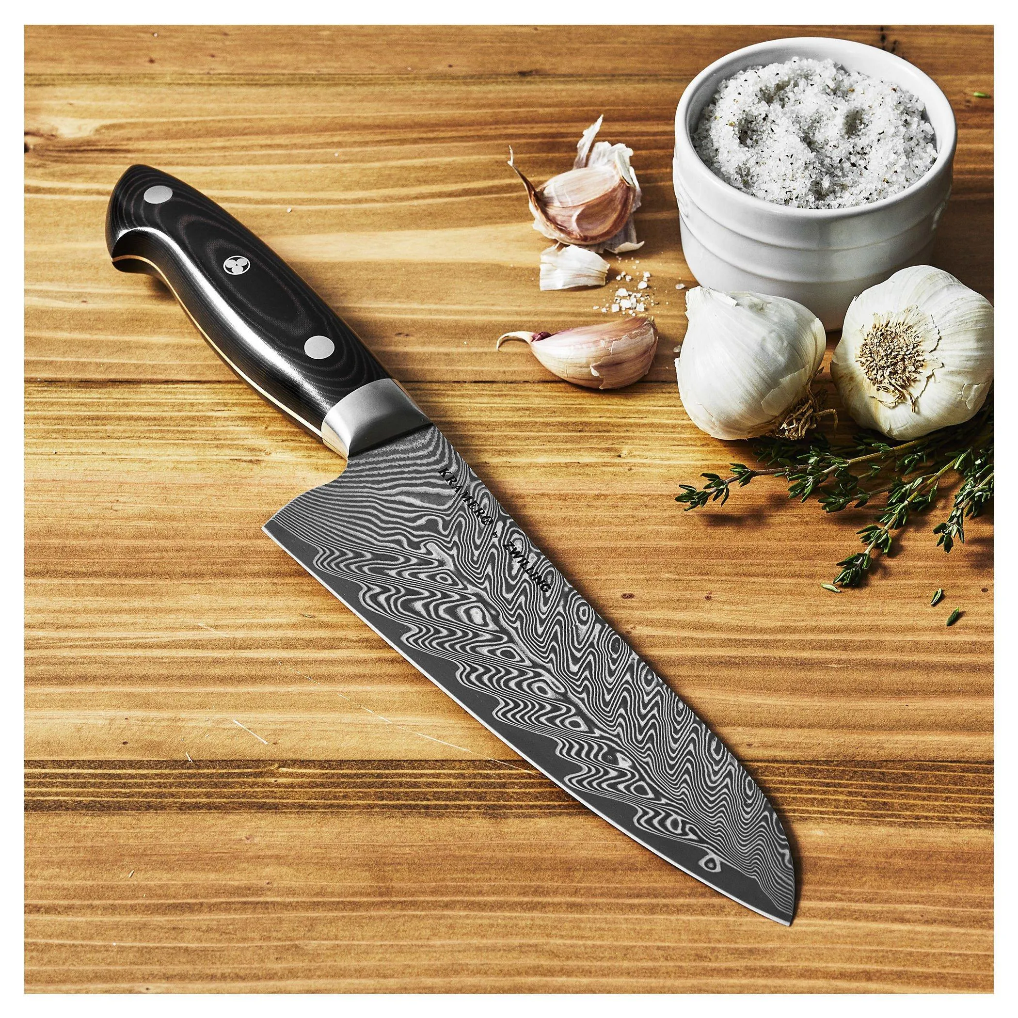 Zwilling 7-inch Kramer Euro Stainless Santoku Knife 1019634