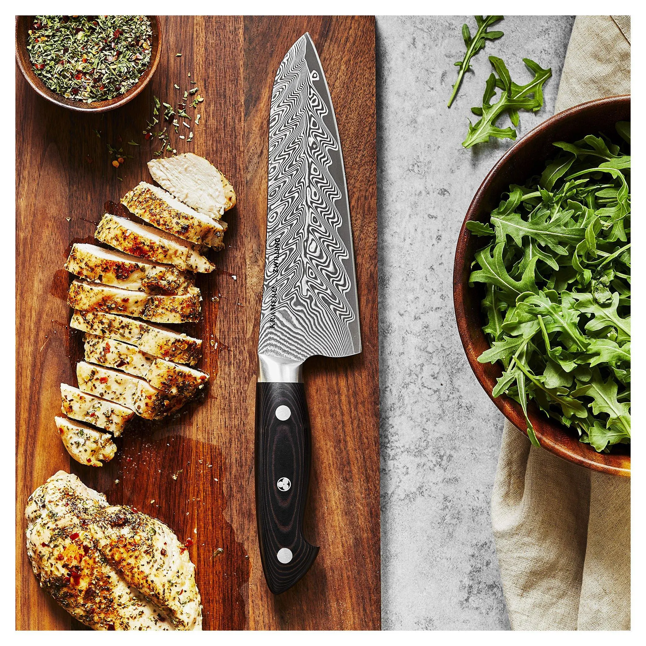 Zwilling 7-inch Kramer Euro Stainless Santoku Knife 1019634