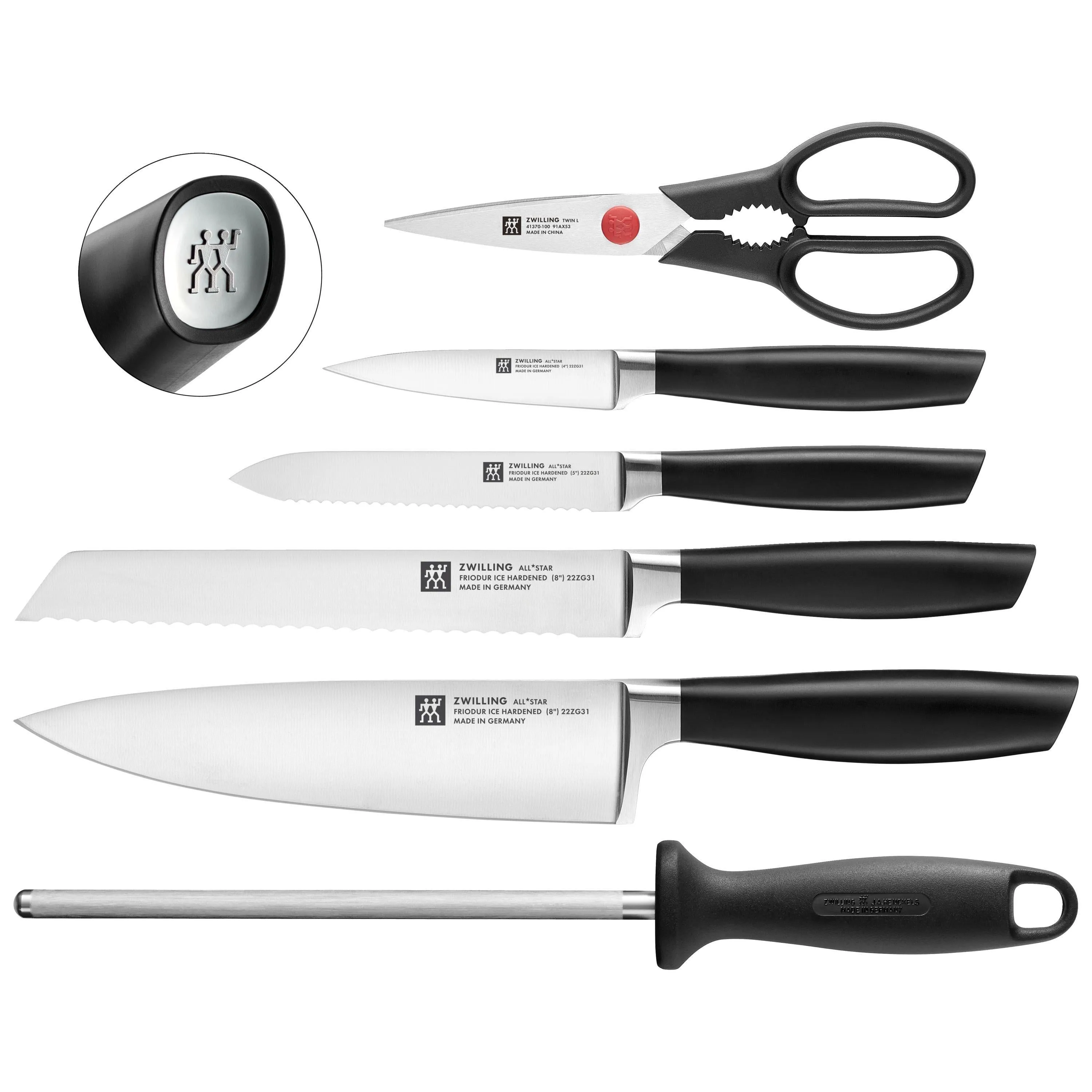Zwilling 7-Piece ALL*STAR Knife Block Set - Sliver Logo 1022597