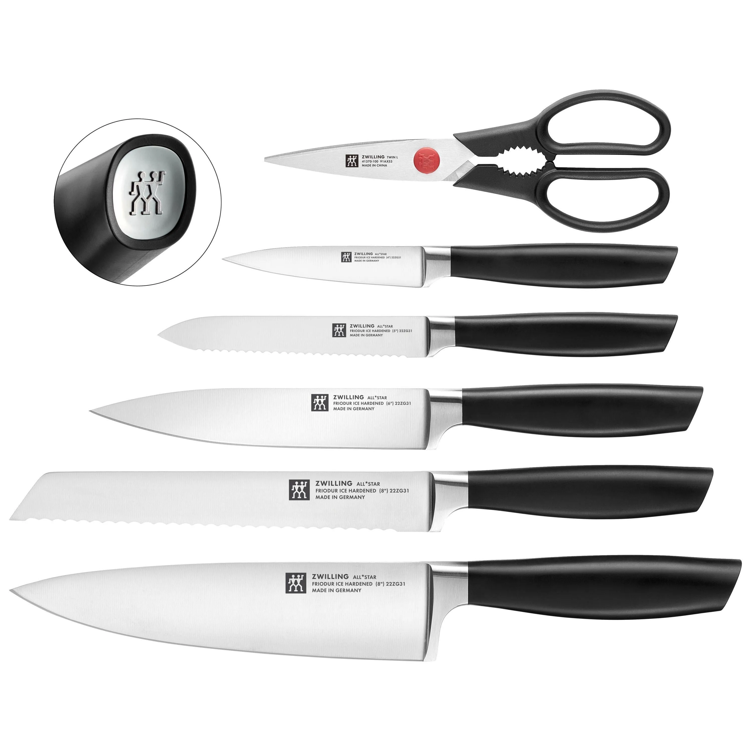 Zwilling 7-Piece ALL*STAR Knife Block Set - Sliver Logo 1022776