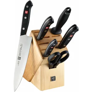 Zwilling 7-Piece Tradition Knife Block Set 1018689 jute rug, burlap rug