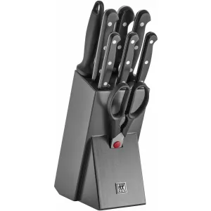 Zwilling 9-Piece Twin Chef 2 Knife Block Set 1002186 jute rug, burlap rug