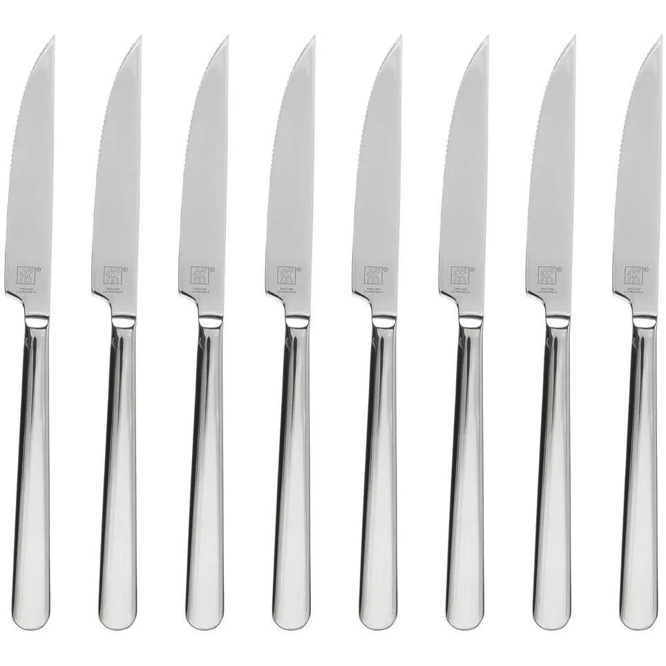 Zwilling Contemporary 8-Piece Steak Knife Set 39132-850 jute rug, burlap rug