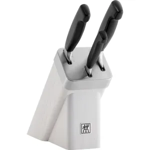 Zwilling Four Star 4-Piece Sharpening Block Knife Set 1022367 jute rug, burlap rug