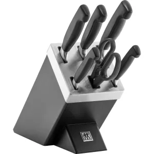Zwilling Four Star 7-Piece Knife Block Set 1002303 jute rug, burlap rug