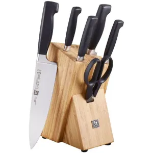 Zwilling Four Star 7-Piece Knife Block Set 1018646 jute rug, burlap rug