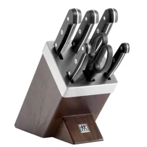 Zwilling Gourmet 7-Piece Self-sharpening Knife Block Set 36133-000 jute rug, burlap rug