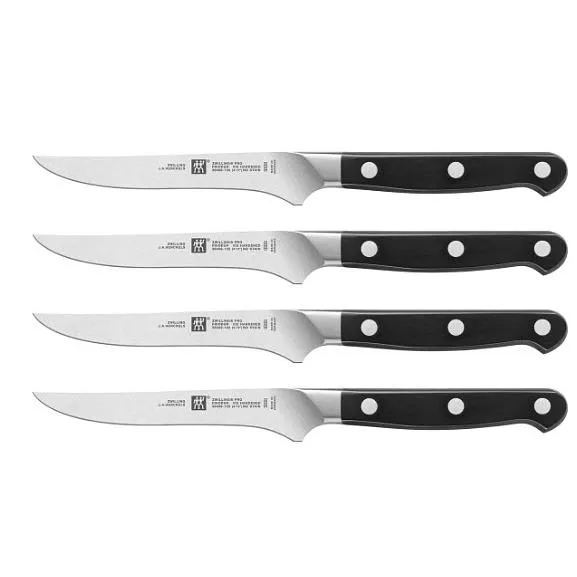 Zwilling Pro 4-Piece Steak Knife Set 38430-002 jute rug, burlap rug