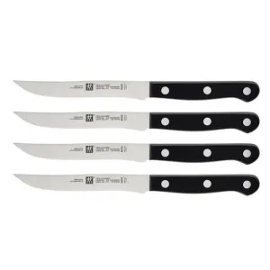 Zwilling Twin Gourmet 4-Piece Steak Knife Set 39123-000 jute rug, burlap rug
