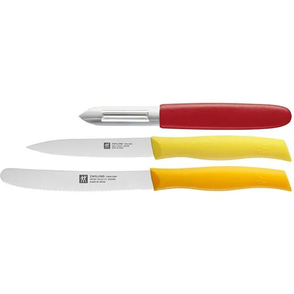 Zwilling Twin Grip 3-Piece Knife Set 1002687 jute rug, burlap rug
