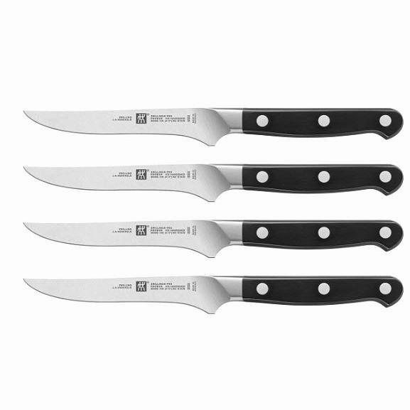 Zwilling Pro 4-Piece Steak Knife Set 38430-002 jute rug, burlap rug