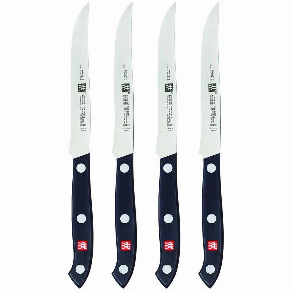 Zwilling Tradition 4-Piece Steak Knife Set 1019236 jute rug, burlap rug